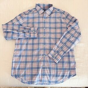 Vineyard Vines Performance Men's L Classic Fit Tucker Shirt Plaid Gingham Checks